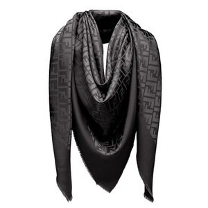 Fendi  Dark Gray Women's Silk and Wool Shawl